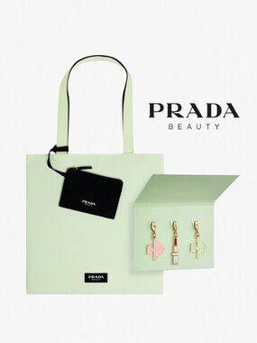 NWT • Prada Beauty Tote + Charms